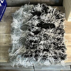 (NEW) 2 Black and White Fuzzy Balaclava